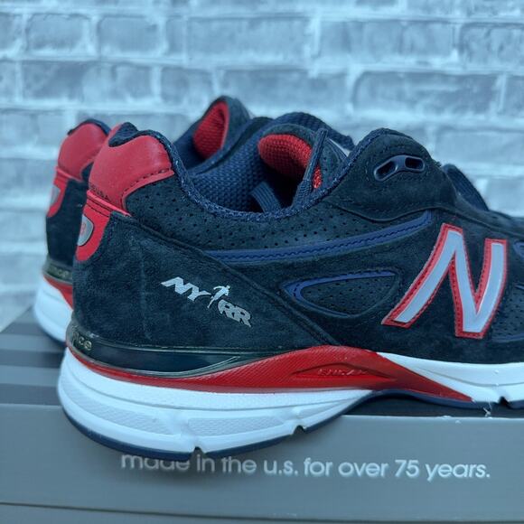 New Balance 990 V4 Made In USA Navy Red NYRR 60TH Anniversary M990RR4 Mens Sz 9